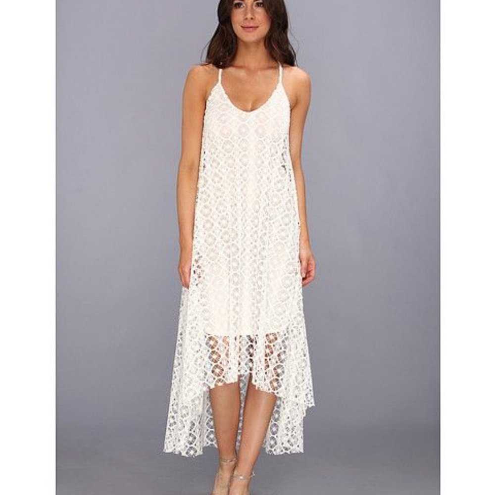 TBags High Low Crochet Dress